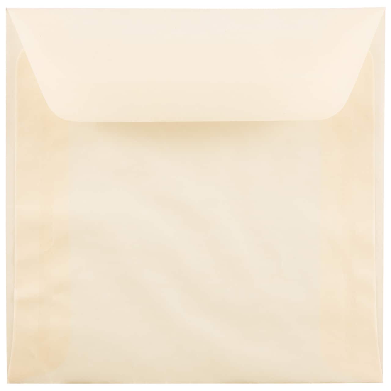 JAM Paper 8.5" x 8.5" Translucent Vellum Invitation Envelopes, 50ct.